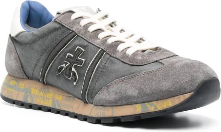 Premiata Lucy Nylon en Suède Sneakers Gray Heren