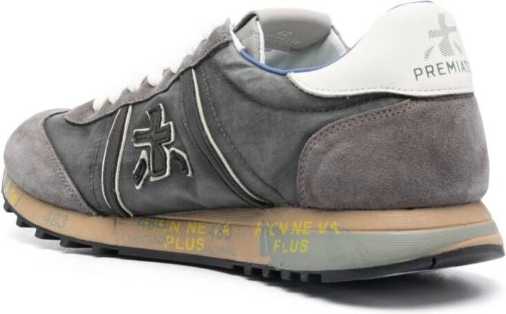 Premiata Lucy Nylon en Suède Sneakers Gray Heren