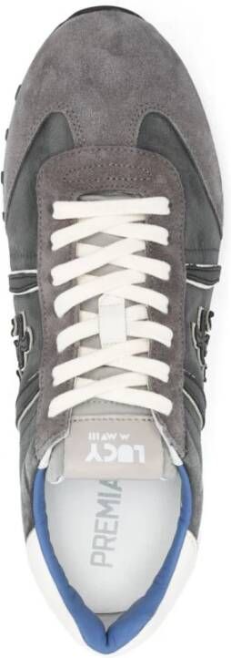 Premiata Lucy Nylon en Suède Sneakers Gray Heren