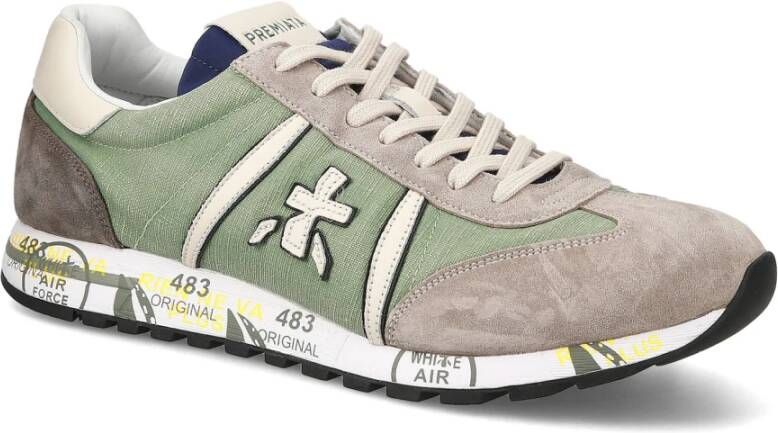 Premiata Lucy Sneakers Grijs Groen Multicolor Heren