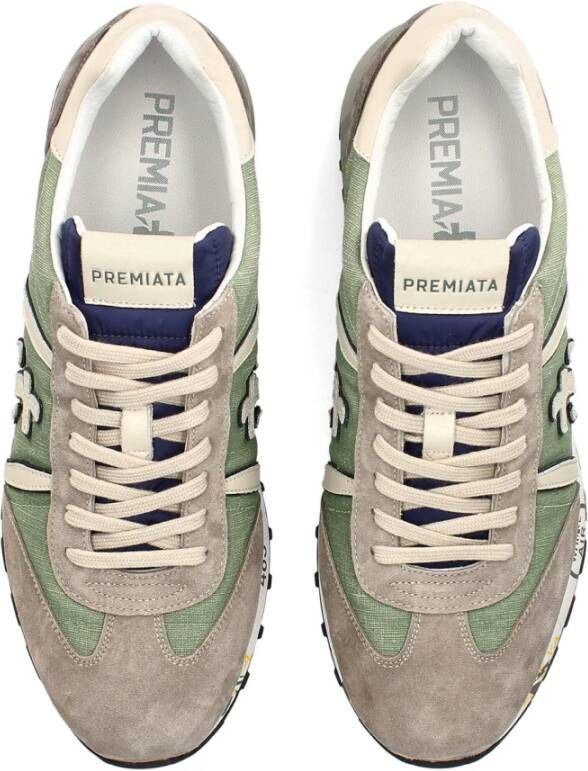 Premiata Lucy Sneakers Grijs Groen Multicolor Heren