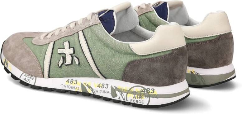 Premiata Lucy Sneakers Grijs Groen Multicolor Heren