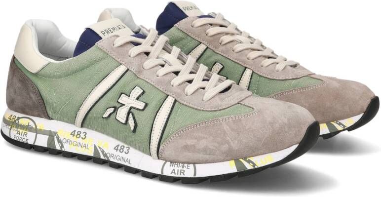 Premiata Lucy Sneakers Grijs Groen Multicolor Heren