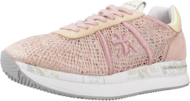 Premiata Luxe Stijlvolle Sneakers voor Vrouwen Pink Dames