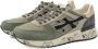 Premiata Groene Leren Sneakers Logo Details Rubberen Zool Multicolor Heren - Thumbnail 9