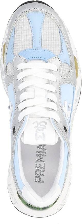 Premiata Mased Sneaker in Zilver en Blauw Multicolor Dames