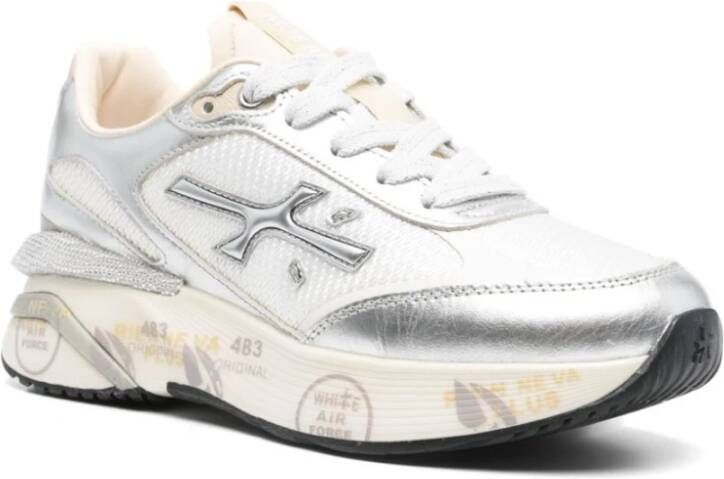 Premiata Mesh Leren Sneakers Gray Dames