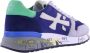 Premiata Leren en stoffen sneakers met rubberen zool Blue Heren - Thumbnail 4