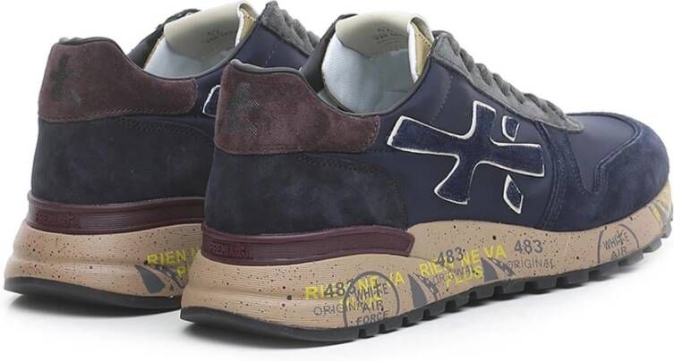 Premiata Mick Mesh Suede Sneakers Blue Heren