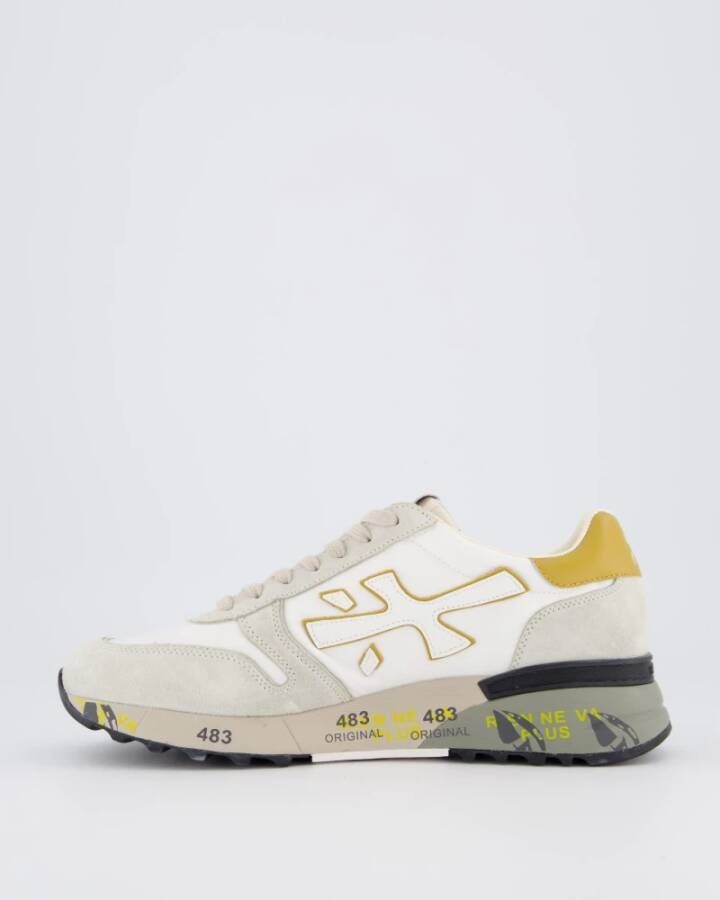 Premiata Mick Sneaker Wit Geel Multicolor Heren