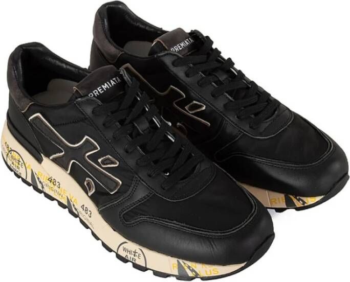 Premiata Mick Sneakers Zwart Technisch Stof en Leer Zwart Heren