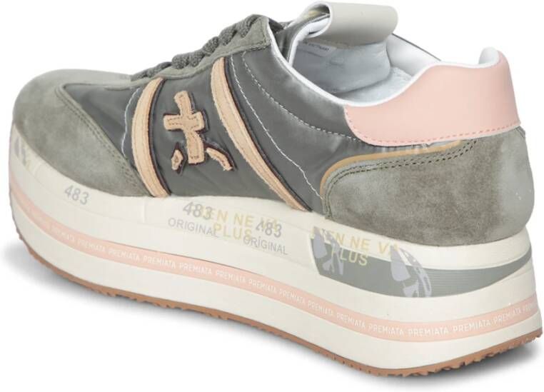 Premiata Militair Groen Roze Sneakers Green Dames