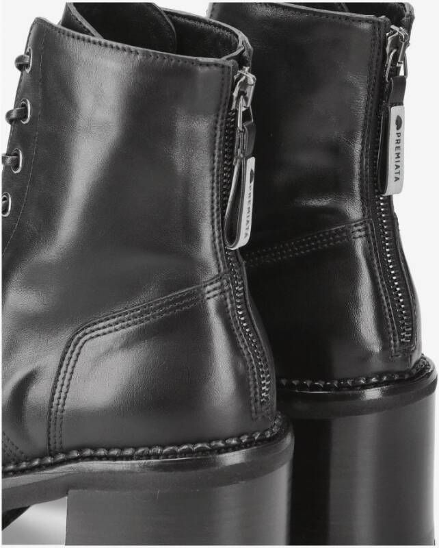 Premiata Moderne kalfsleren booties met ritssluiting Black Dames