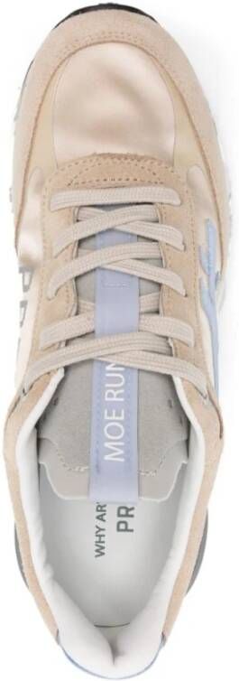 Premiata Nylon en Suède Sneakers Beige Dames