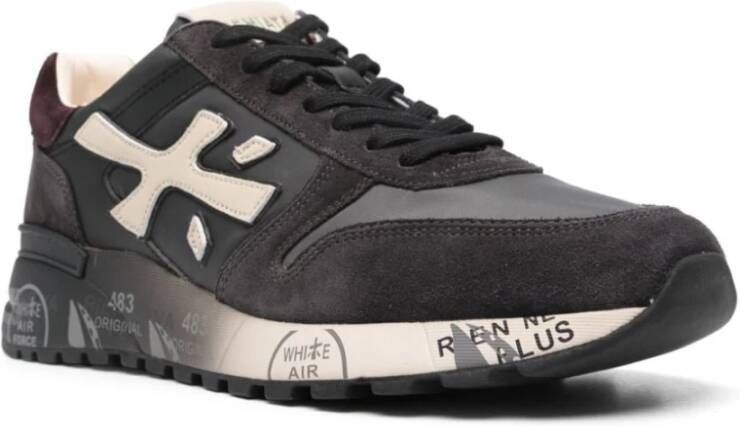 Premiata Nylon en Suède Sneakers Gray Heren