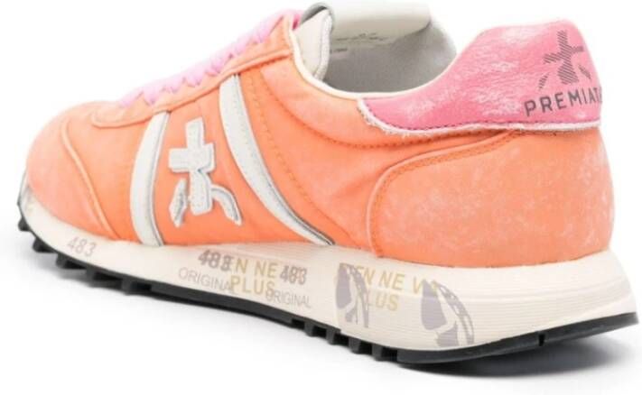 Premiata Oranje Panel Sneakers Orange Dames