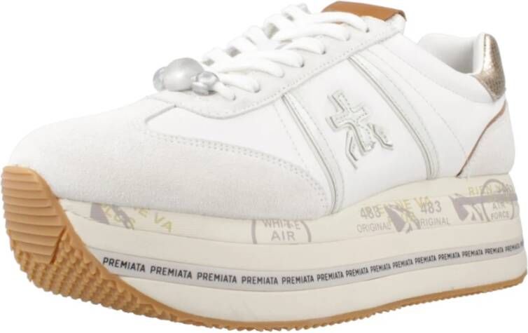 Premiata Platform Sneakers White Dames