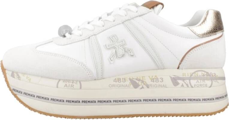 Premiata Platform Sneakers White Dames