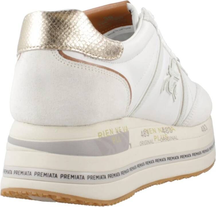 Premiata Platform Sneakers White Dames