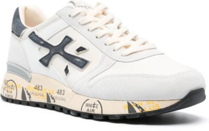 Premiata Platte schoenen van suède en leer Multicolor Heren