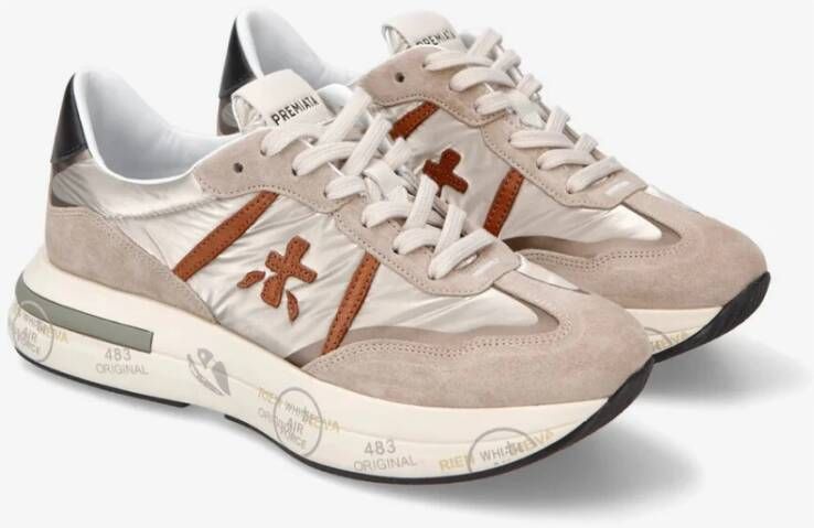 Premiata Platte schoenen voor vrouwen Beige Dames