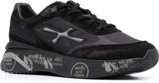 Premiata Platte Zwarte Schoenen Moerun Black Heren