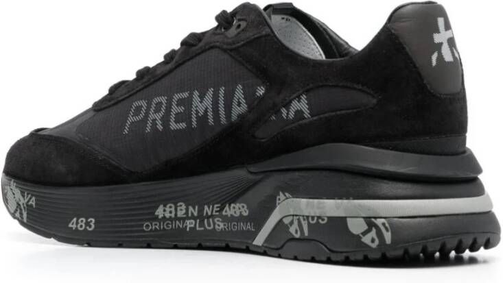 Premiata Platte Zwarte Schoenen Moerun Black Heren