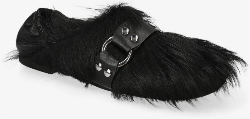 Premiata Pony Pantoffel met Leren Band Black Dames