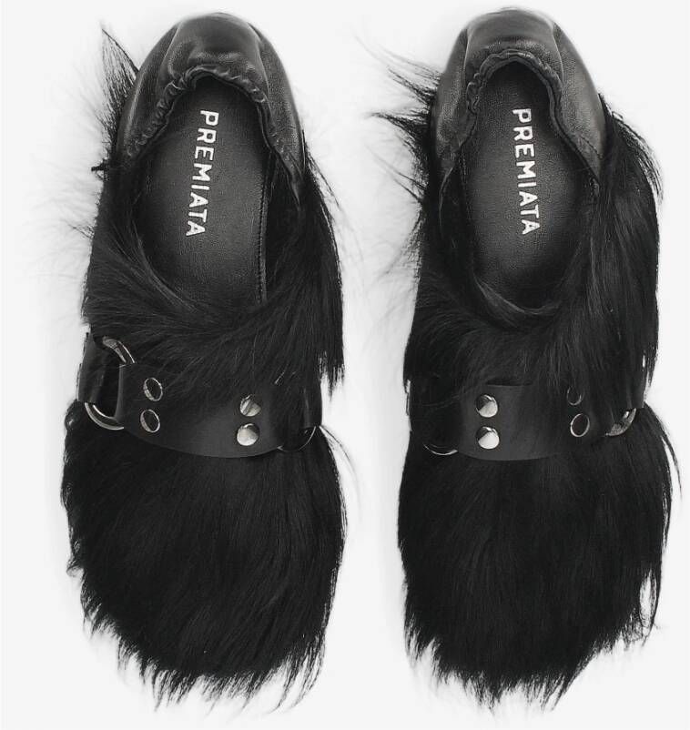 Premiata Pony Pantoffel met Leren Band Black Dames