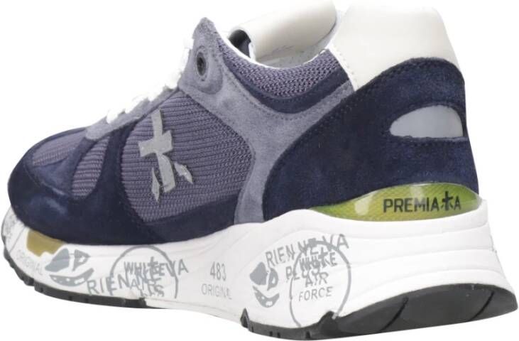 Premiata Retro Blauwe Sneakers Blue Heren