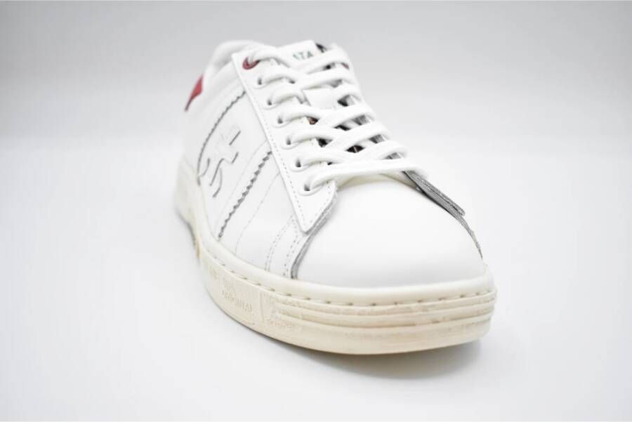 Premiata Rood Witte Veterschoenen voor Dames White Dames