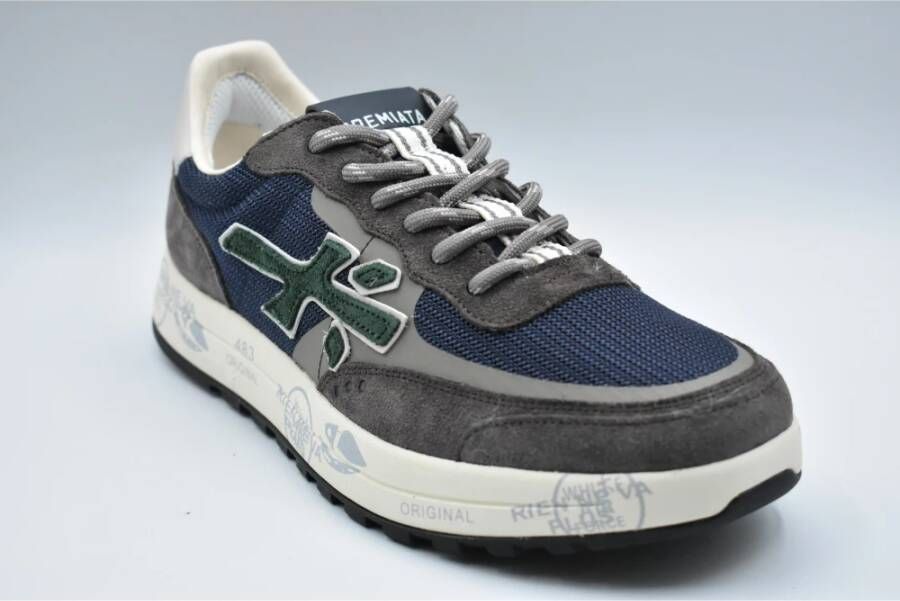 Premiata Bruin Blauw Veterschoenen Multicolor Heren