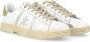 Premiata Russell 6746 Leren Sneaker Wit Groen White Heren - Thumbnail 2