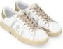 Premiata Russell 6746 Leren Sneaker Wit Groen White Heren - Thumbnail 4