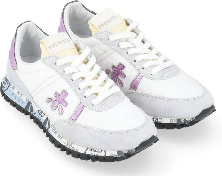 Premiata Seand Sneaker Wit en Lila White Dames