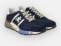 Premiata Blauwe sportieve suède sneakers voor heren Blauw Heren - Thumbnail 7