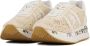 Premiata Beige Sneakers met Suède en Geperforeerde Details Beige Dames - Thumbnail 13