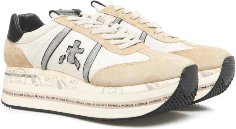 Premiata Beige Sneakers voor Dames Aw23 Beige Dames