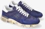 Premiata Zachte suède en nylon sneakers met aangepaste logo zool Blauw Heren - Thumbnail 2