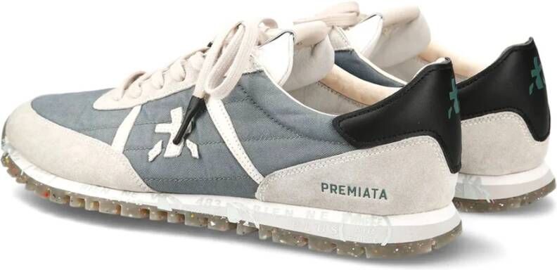 Premiata Grijze Leren en Stoffen Sneakers Multicolor Heren