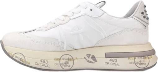 Premiata Sneakers in retrostijl met innovatieve structuur White Dames