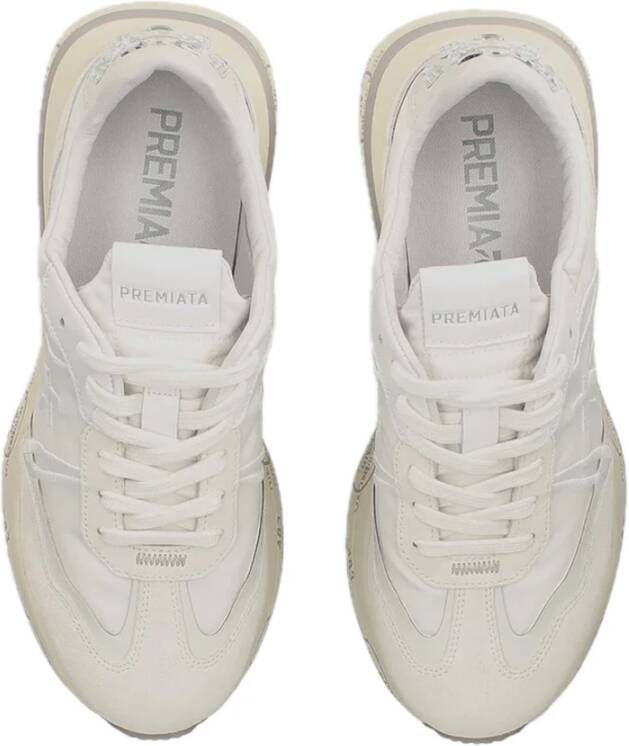 Premiata Sneakers in retrostijl met innovatieve structuur White Dames