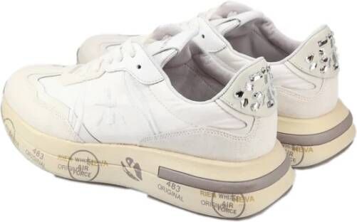 Premiata Sneakers in retrostijl met innovatieve structuur White Dames