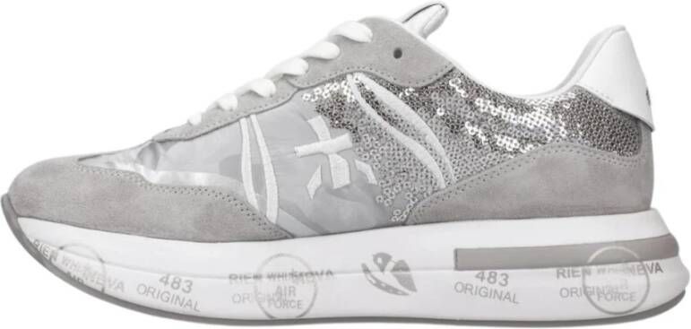 Premiata Sneakers met retrostijl en innovatieve structuur Gray Dames