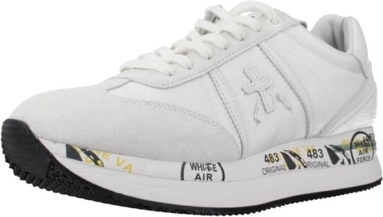 Premiata Conny 5617 Witte Leren en Stoffen Sneakers White - Foto 12