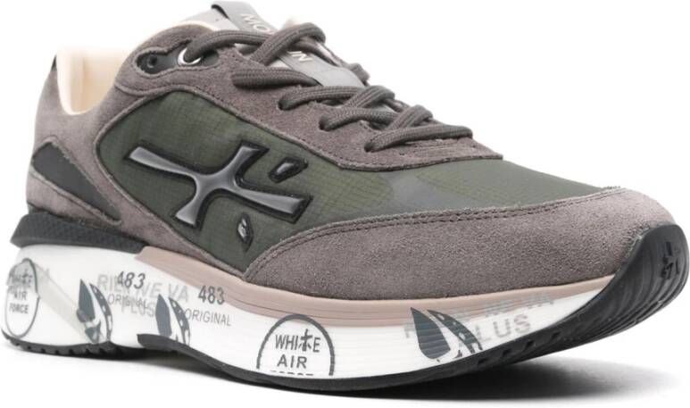 Premiata Sneakers van suède leer met logo detail Green Heren