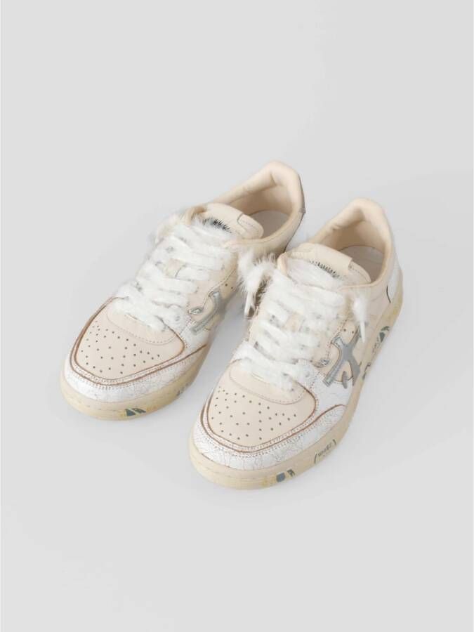 Premiata Sneakers van verouderd leer Istrice stijl Beige Dames