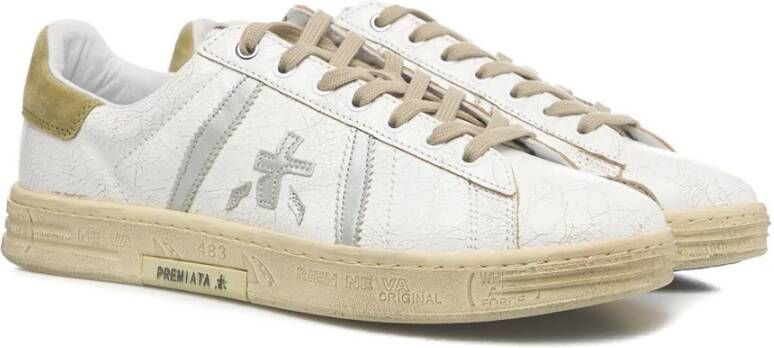 Premiata Witte Leren Sneakers Russell Model White Heren