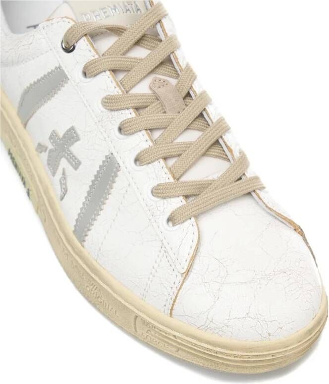 Premiata Witte Leren Sneakers Russell Model White Heren