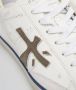 Premiata Vintage Leren Sneakers met Logo Detail White Heren - Thumbnail 20